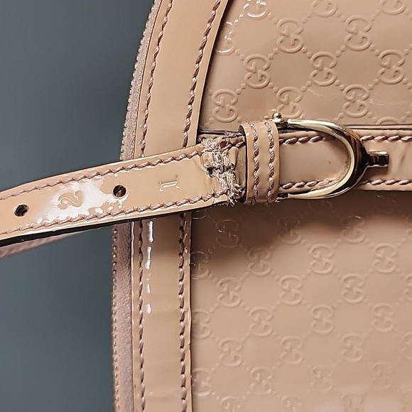 Gucci Pink Microguccissima Patent Leather Dome Satchel Small - Picture 6 of 16